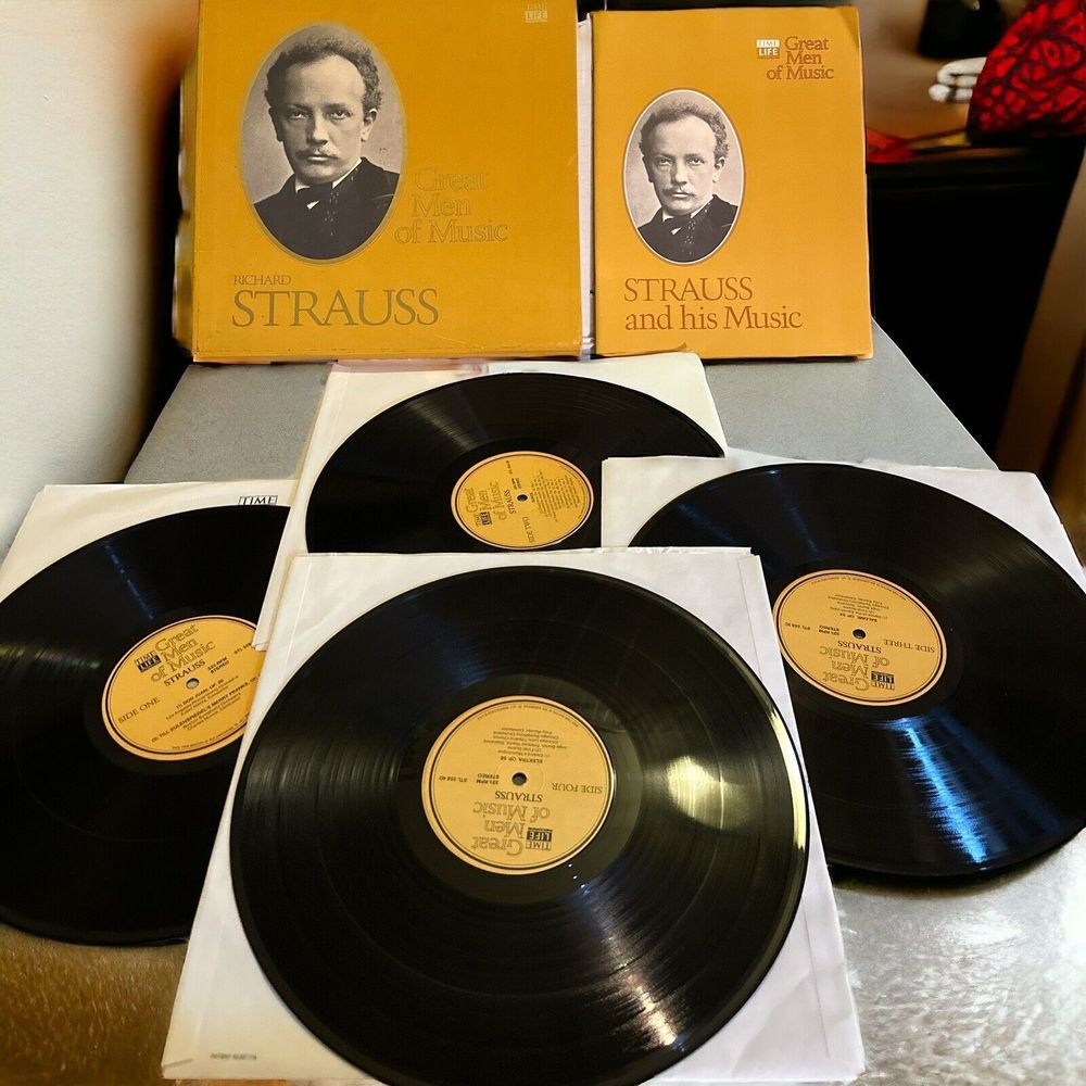 Time Life- Great Men Of Music- Richard Strauss - 4 LP Set Vinyl
